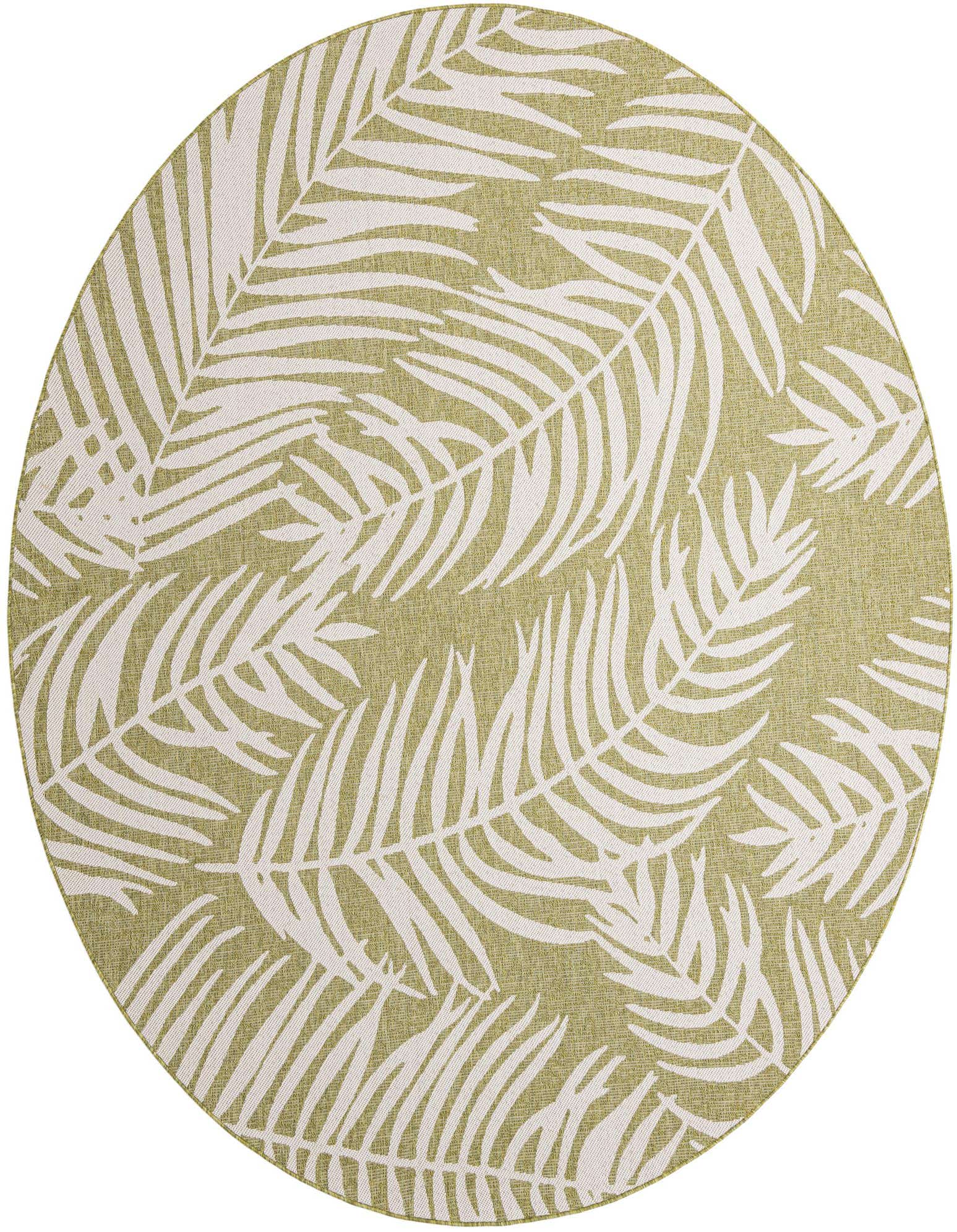 10' x 10' Easy-Clean Botanical Indoor / Outdoor Round Rug