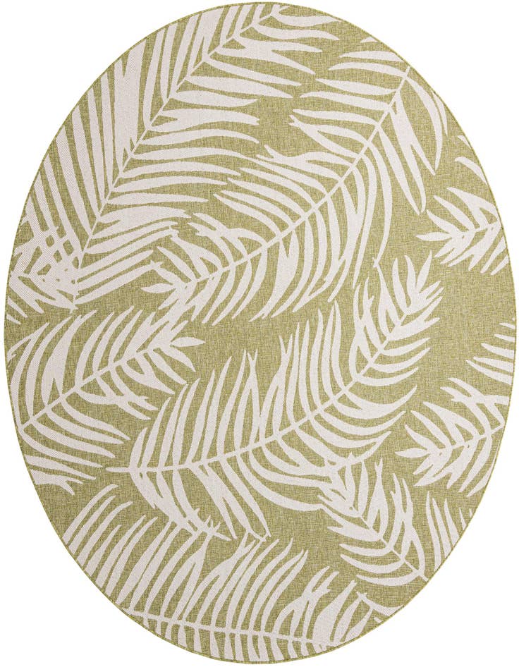 Detail image of 10' x 10' Easy-Clean Botanical Indoor / Outdoor Round Rug