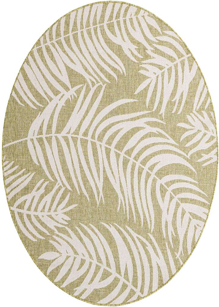 6' x 6' Easy-Clean Botanical Indoor / Outdoor Round Rug