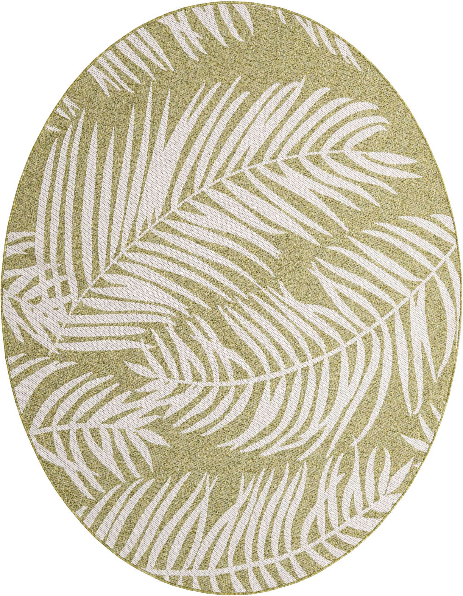 7' 10 x 7' 10 Easy-Clean Botanical Indoor / Outdoor Round Rug