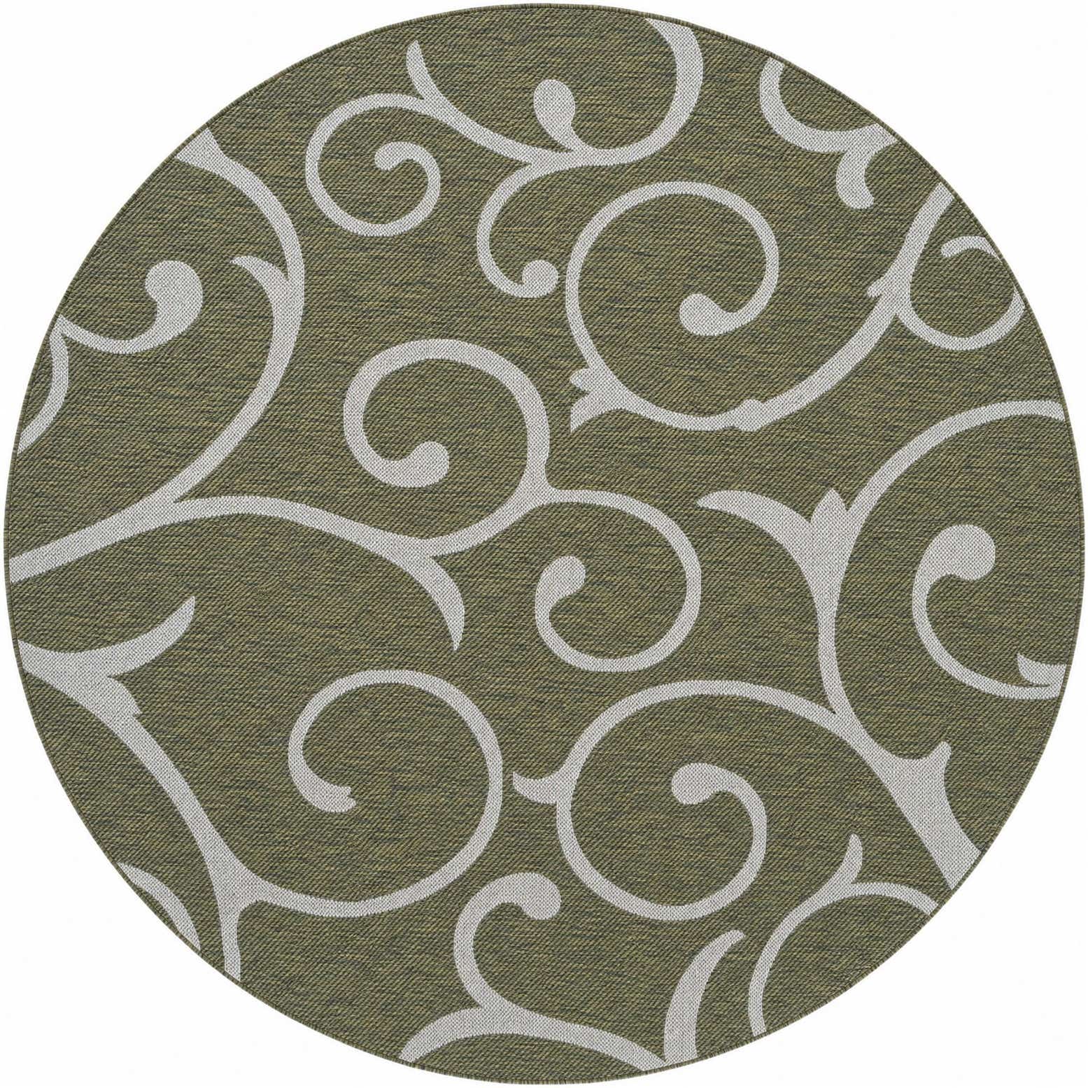 185cm x 185cm Fácil de limpiar Botanical Alfombra Comprar todos los estilos redondo