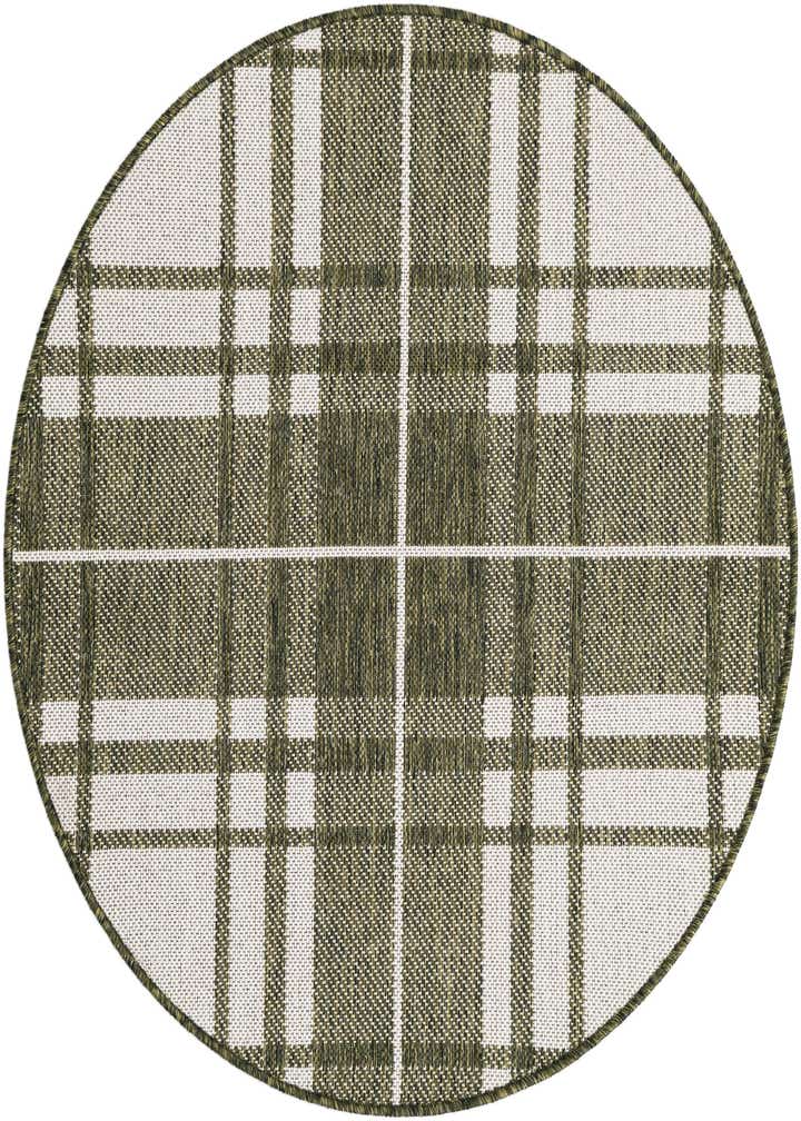 3' x 3' Easy-Clean Checkered Indoor / Outdoor Round Rug
