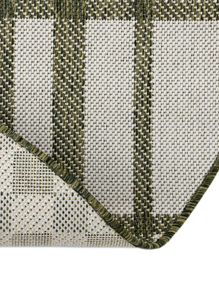 3' x 3' Easy-Clean Checkered Indoor / Outdoor Round Rug