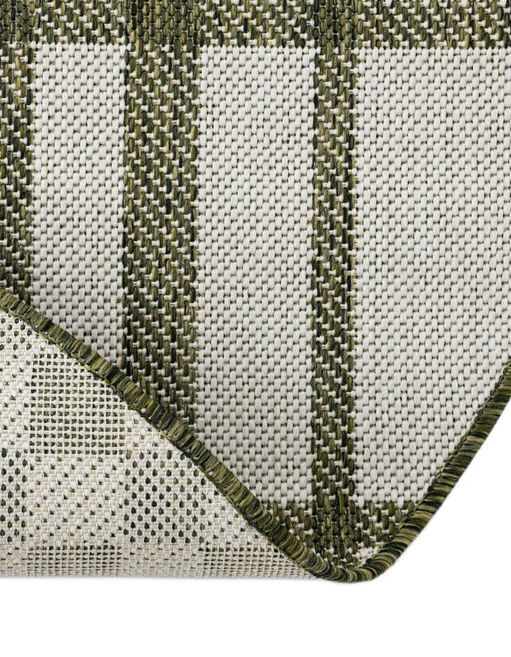 Detail image of 3' x 3' Easy-Clean Checkered Indoor / Outdoor Round Rug