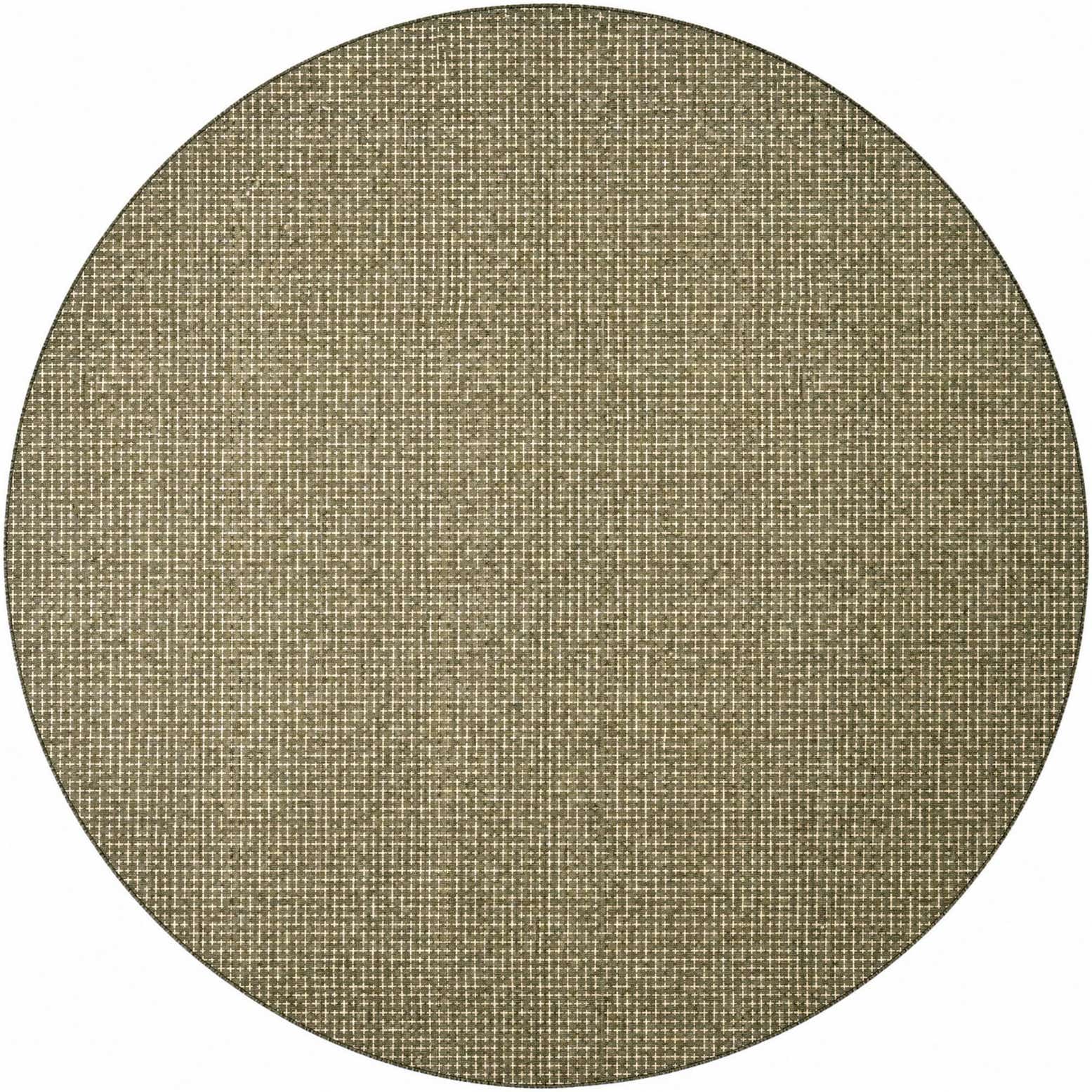 10' x 10' Easy-Clean Checkered Indoor / Outdoor Round Rug