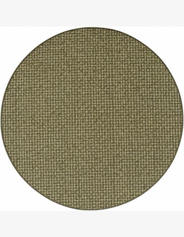 6' x 6' Easy-Clean Checkered Indoor / Outdoor Round Rug