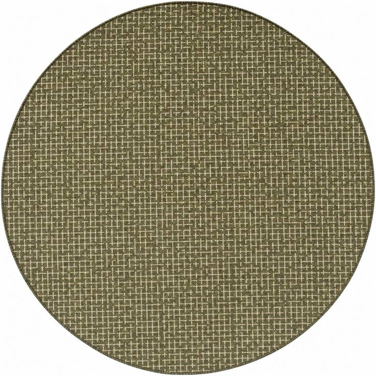 Detail image of 6' x 6' Easy-Clean Checkered Indoor / Outdoor Round Rug