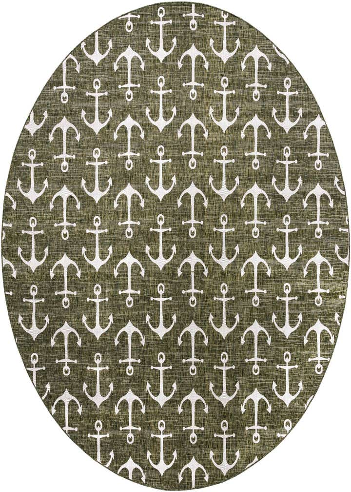 13' x 13' Easy-Clean Coastal Indoor / Outdoor Round Rug