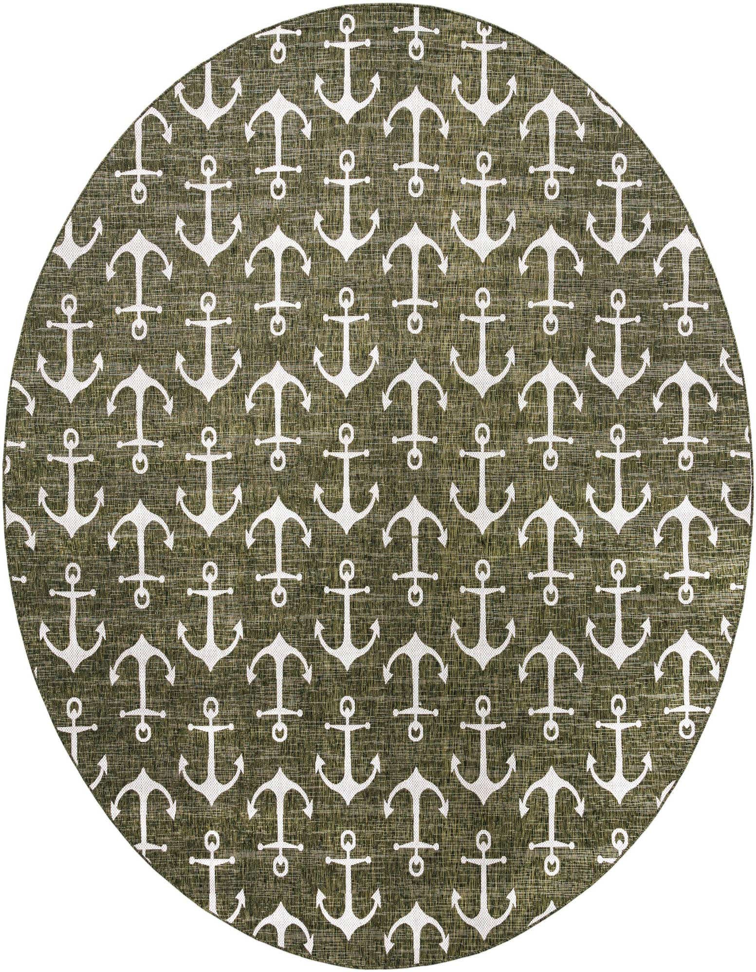 13' x 13' Easy-Clean Coastal Indoor / Outdoor Round Rug