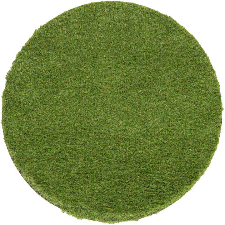 3' x 3' Easy-Clean Grass Indoor / Outdoor Round Rug