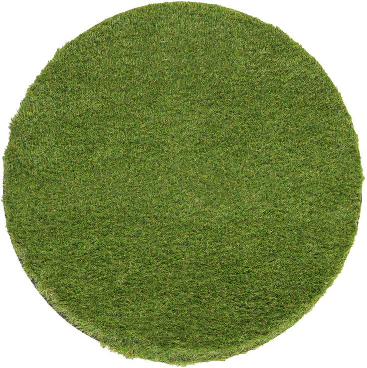 Detail image of 3' x 3' Easy-Clean Grass Indoor / Outdoor Round Rug