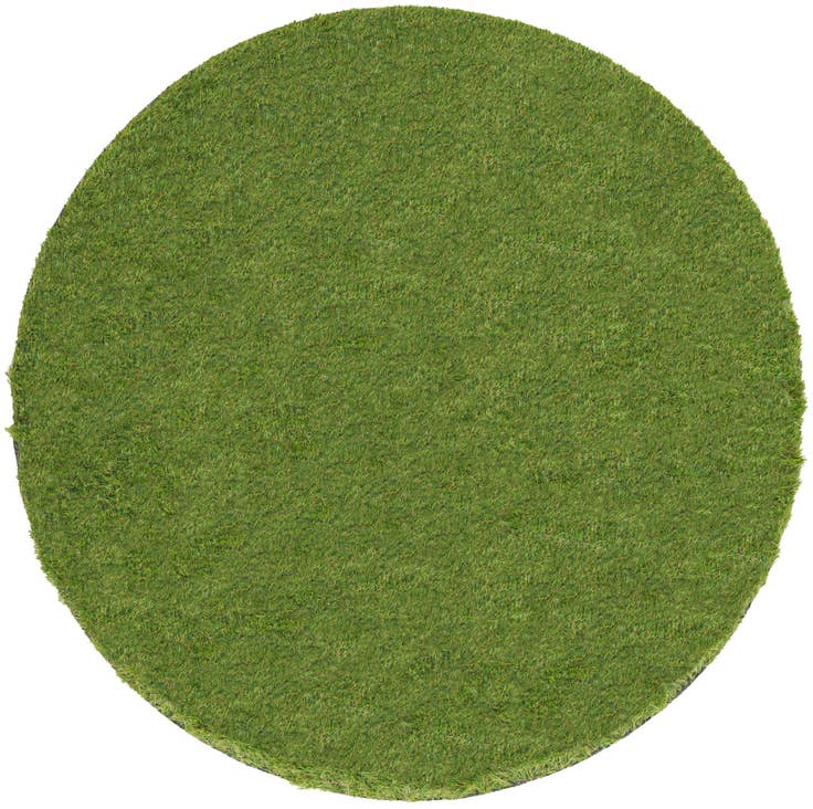 Detail image of 4' x 4' Easy-Clean Grass Indoor / Outdoor Round Rug