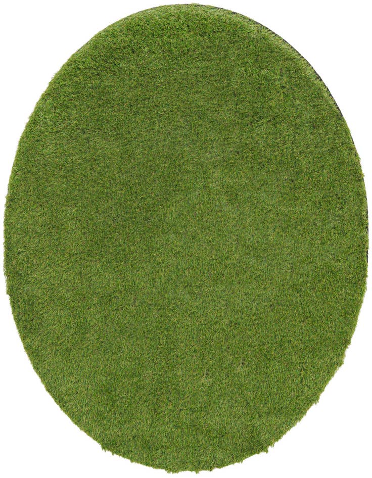Detail image of 5' x 5' Easy-Clean Grass Indoor / Outdoor Round Rug