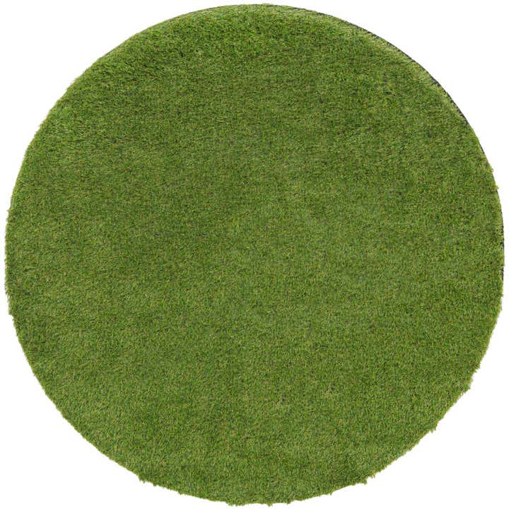5' x 5' Easy-Clean Grass Indoor / Outdoor Round Rug