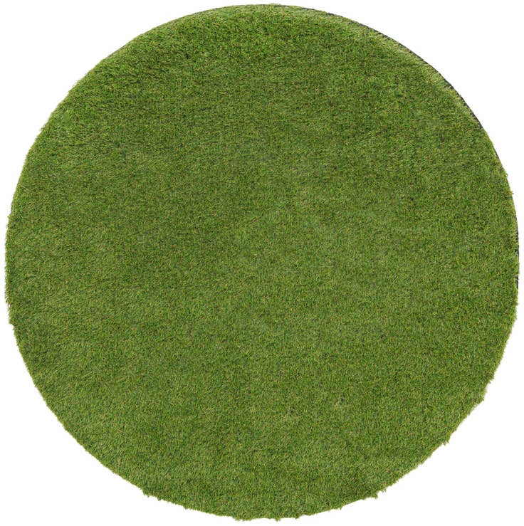 Detail image of 5' x 5' Easy-Clean Grass Indoor / Outdoor Round Rug