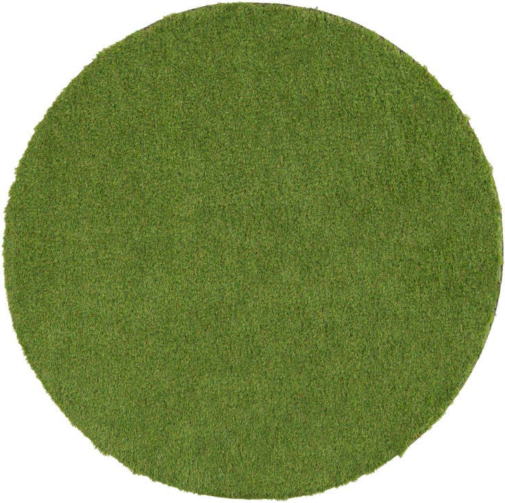 Detail image of 6' x 6' Easy-Clean Grass Indoor / Outdoor Round Rug
