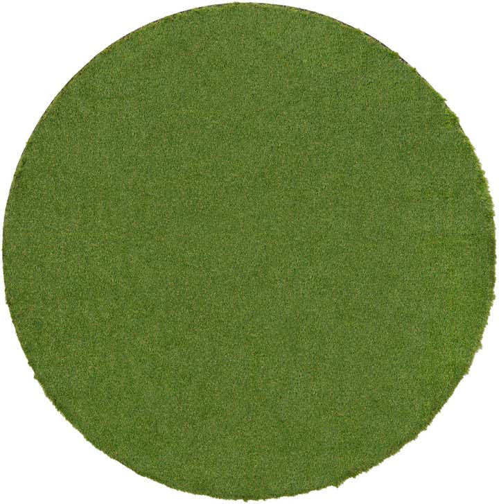 7' 10 x 7' 10 Easy-Clean Grass Indoor / Outdoor Round Rug
