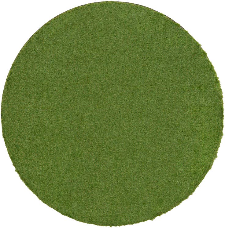 Detail image of 7' 10 x 7' 10 Easy-Clean Grass Indoor / Outdoor Round Rug