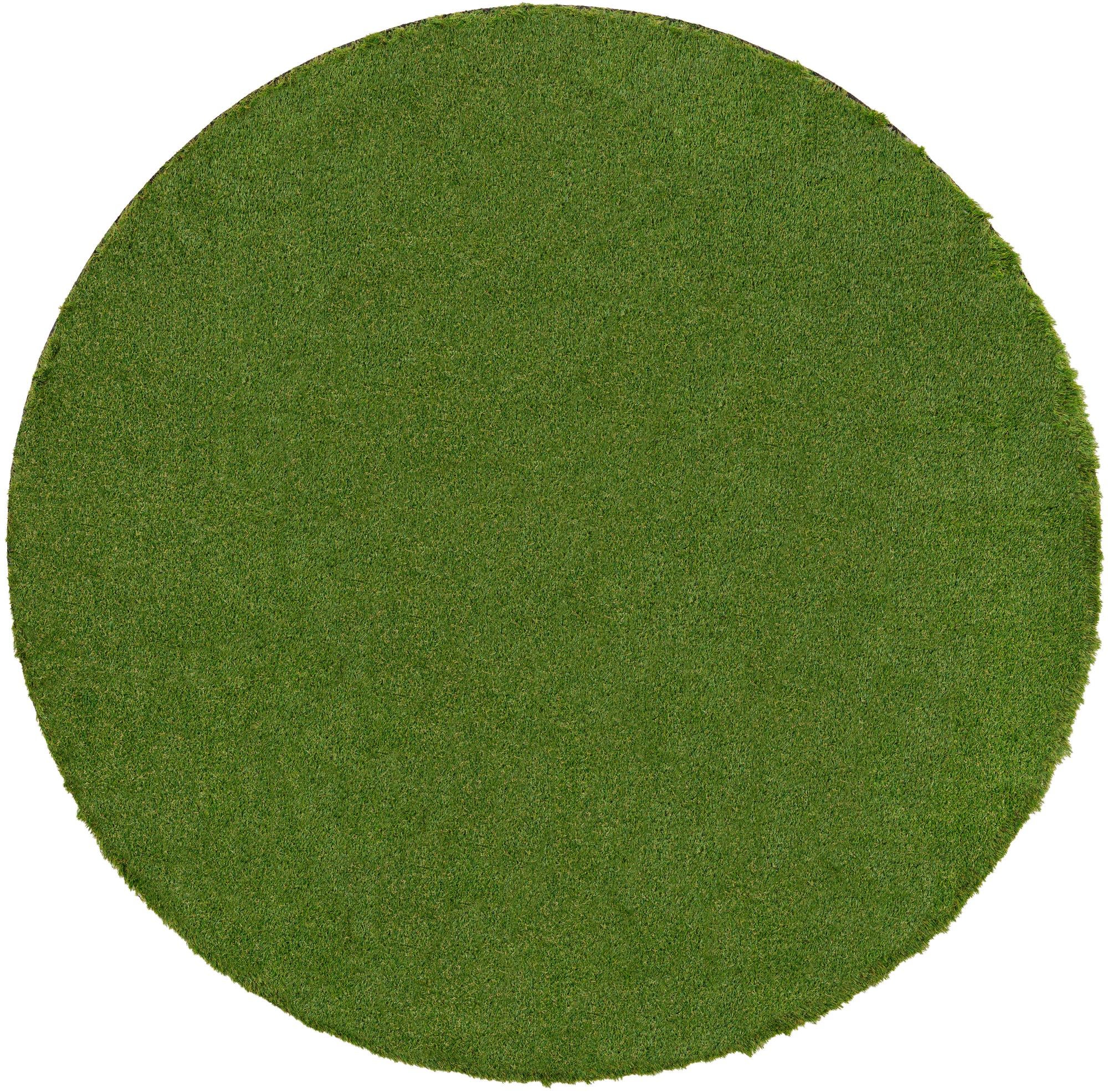 13' x 13'  Washable Grass Indoor / Outdoor Round Rug
