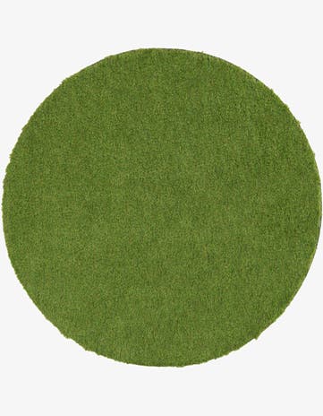 6' x 6' Easy-Clean Grass Indoor / Outdoor Round Rug