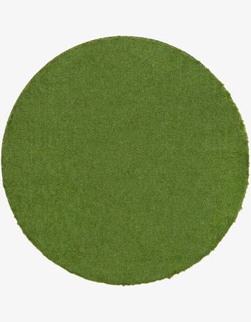 7' 10 x 7' 10 Easy-Clean Grass Indoor / Outdoor Round Rug