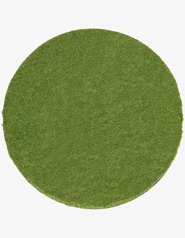 4' x 4' Easy-Clean Grass Indoor / Outdoor Round Rug