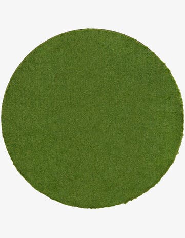 12' x 12' Easy-Clean Grass Indoor / Outdoor Round Rug