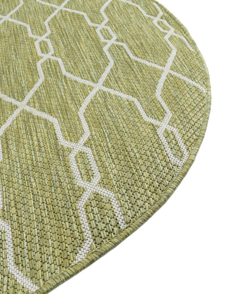 Detail image of 4' x 4' Washable Lattice Indoor / Outdoor Round Rug
