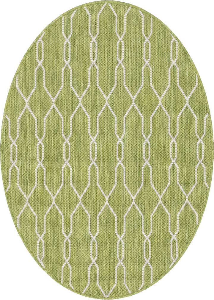 4' x 4' Easy-Clean Lattice Indoor / Outdoor Round Rug