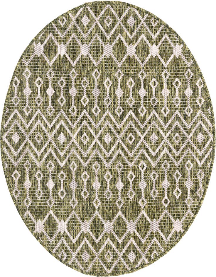 Detail image of 3' x 3' Easy-Clean Lattice Indoor / Outdoor Round Rug