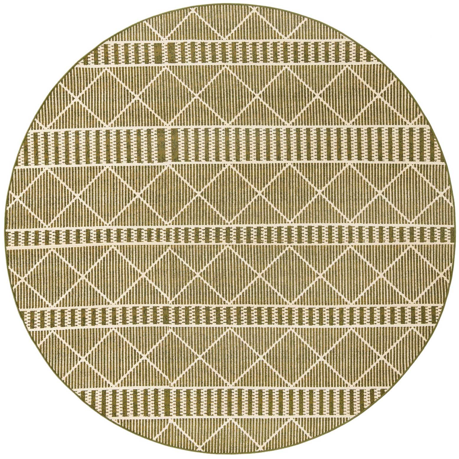 7' 10 x 7' 10 Easy-Clean Lattice Indoor / Outdoor Round Rug