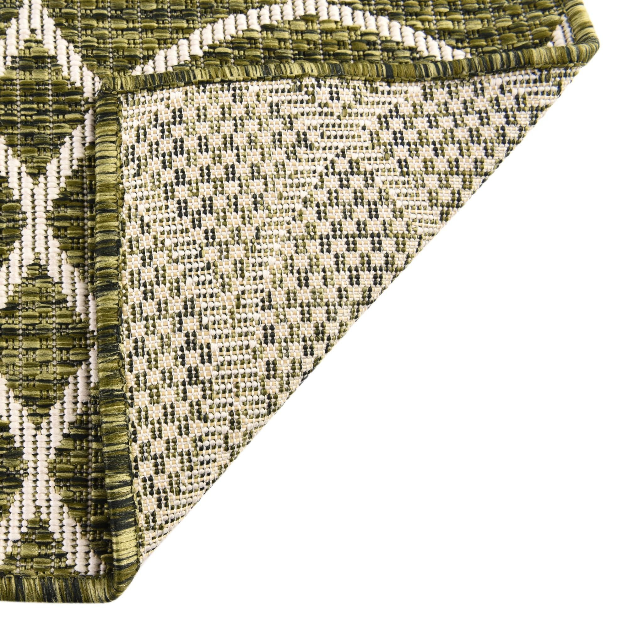 4' x 4' Easy-Clean Lattice Indoor / Outdoor Round Rug