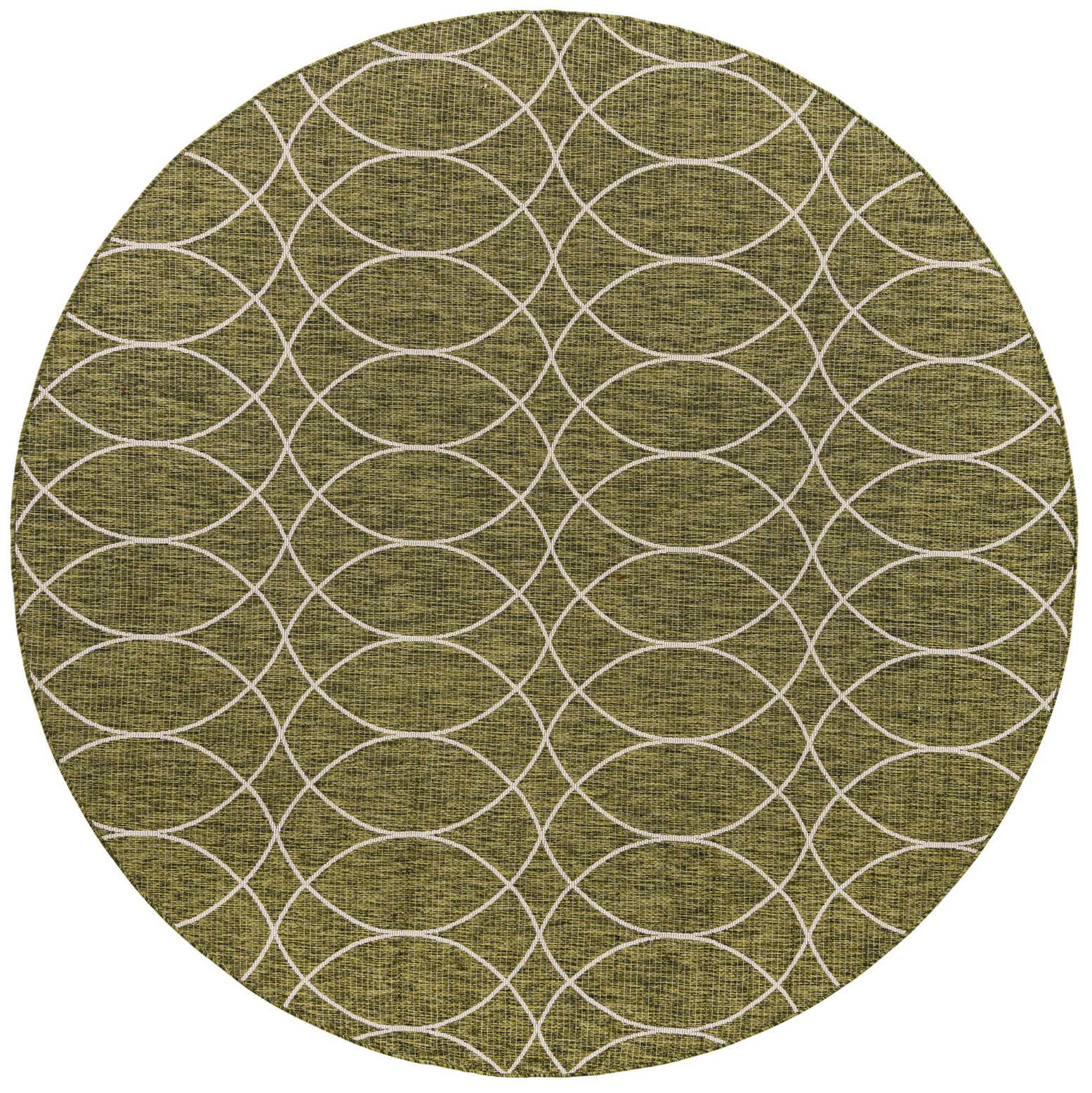 10' x 10' Easy-Clean Lattice Indoor / Outdoor Round Rug