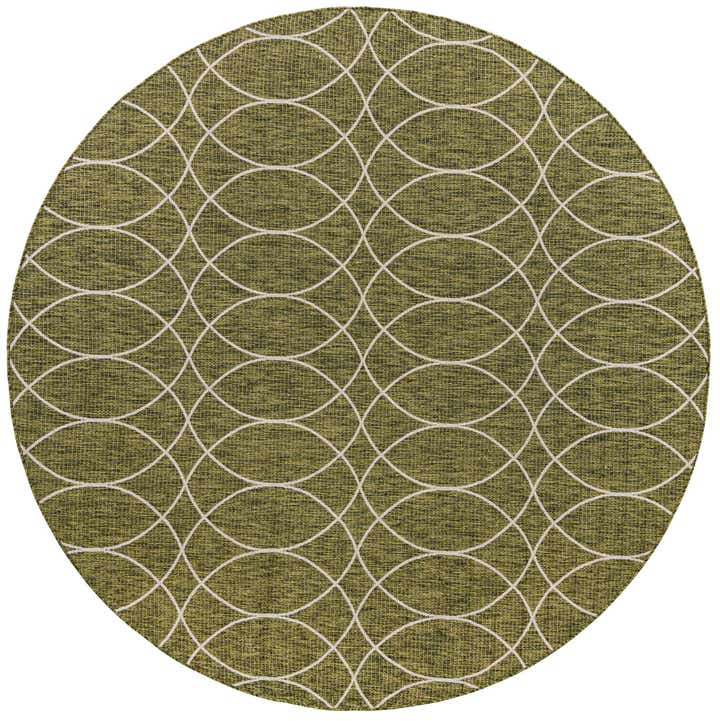 10' x 10' Easy-Clean Lattice Indoor / Outdoor Round Rug