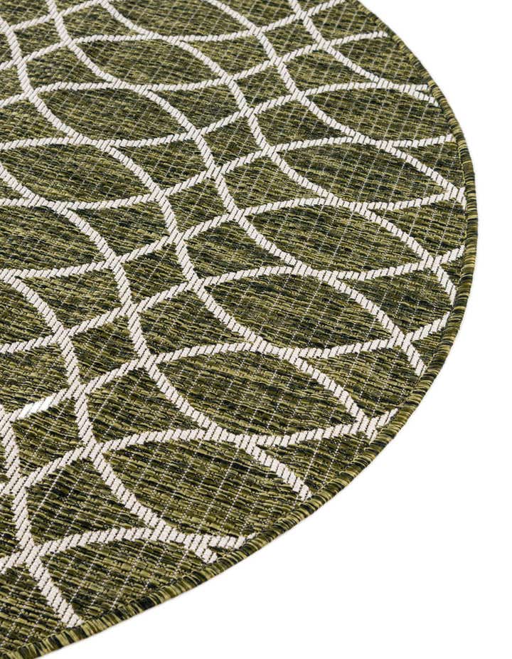 3' x 3' Easy-Clean Lattice Indoor / Outdoor Round Rug