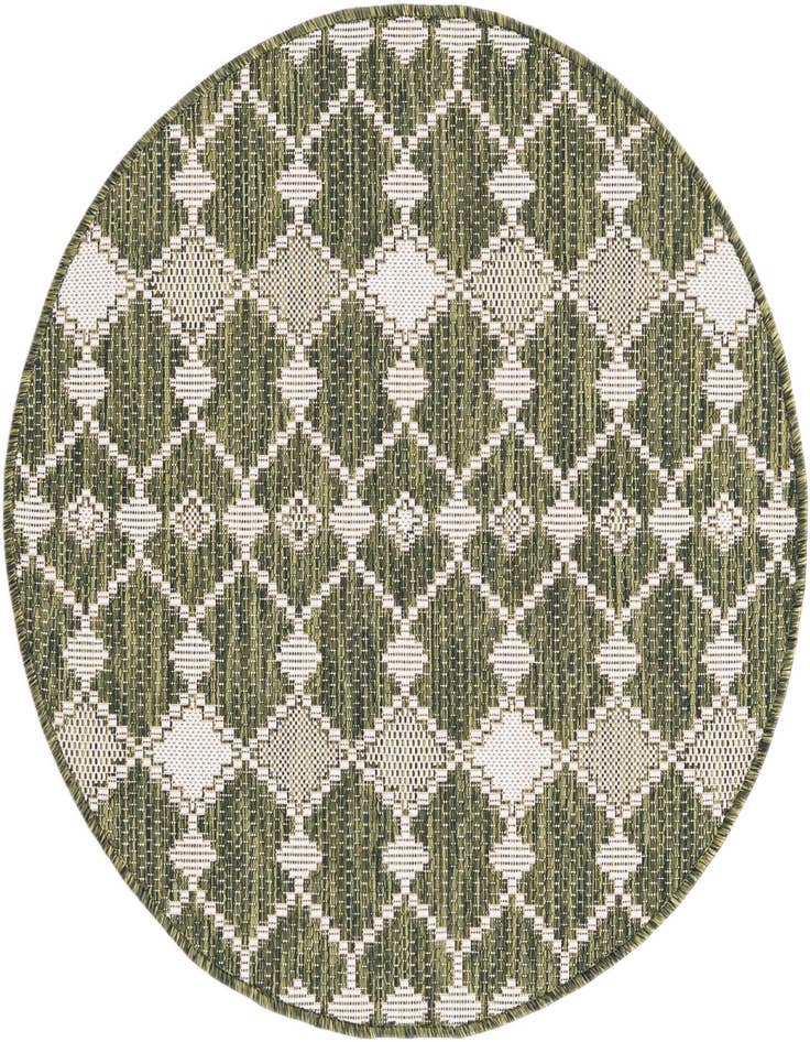 Detail image of 3' x 3' Easy-Clean Lattice Indoor / Outdoor Round Rug