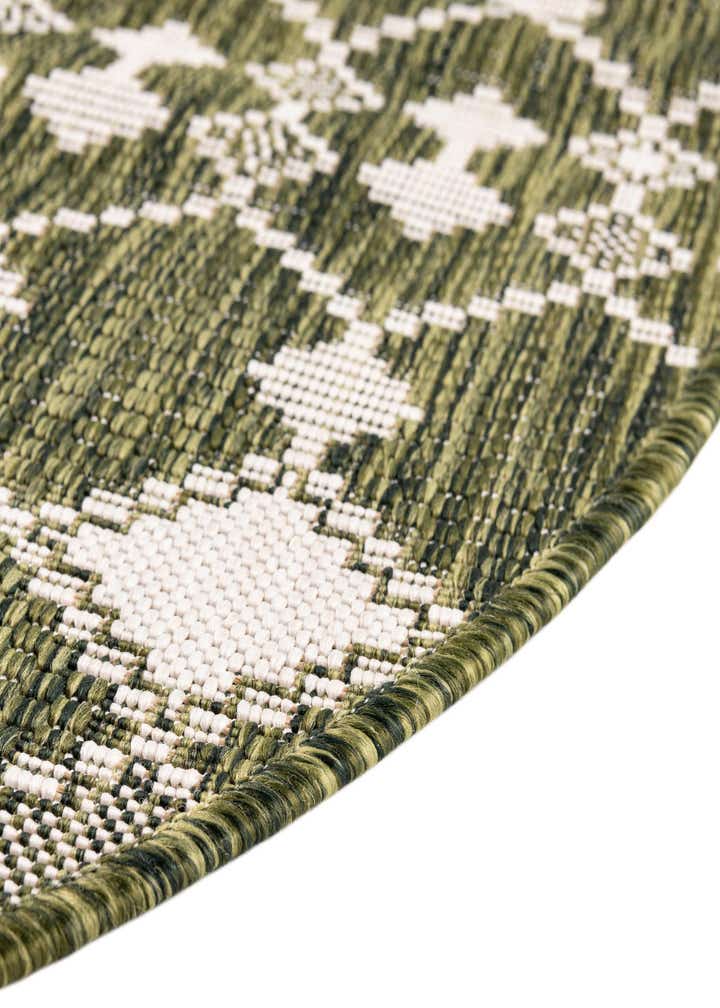 3' x 3' Easy-Clean Lattice Indoor / Outdoor Round Rug