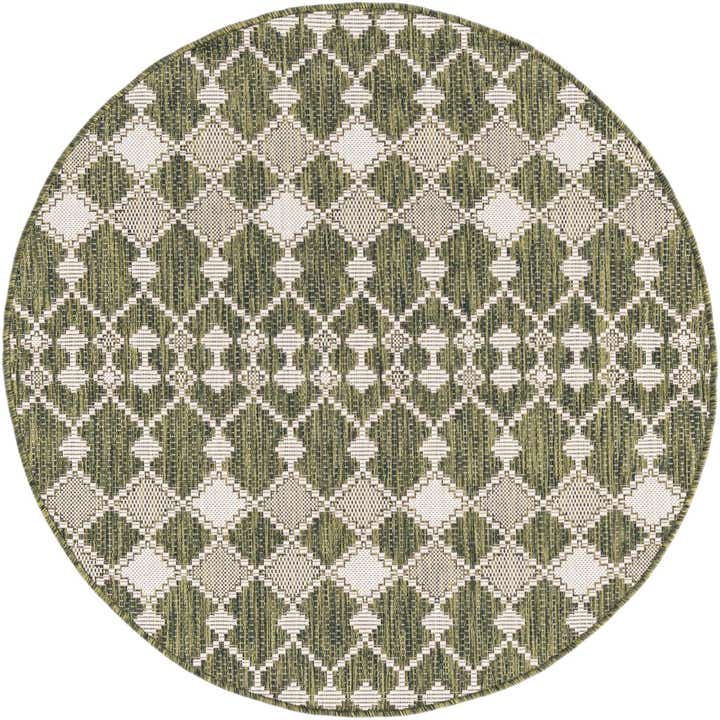 125cm x 125cm Leicht zu reinigen Lattice Innen- / Außenbereich Rund Teppich