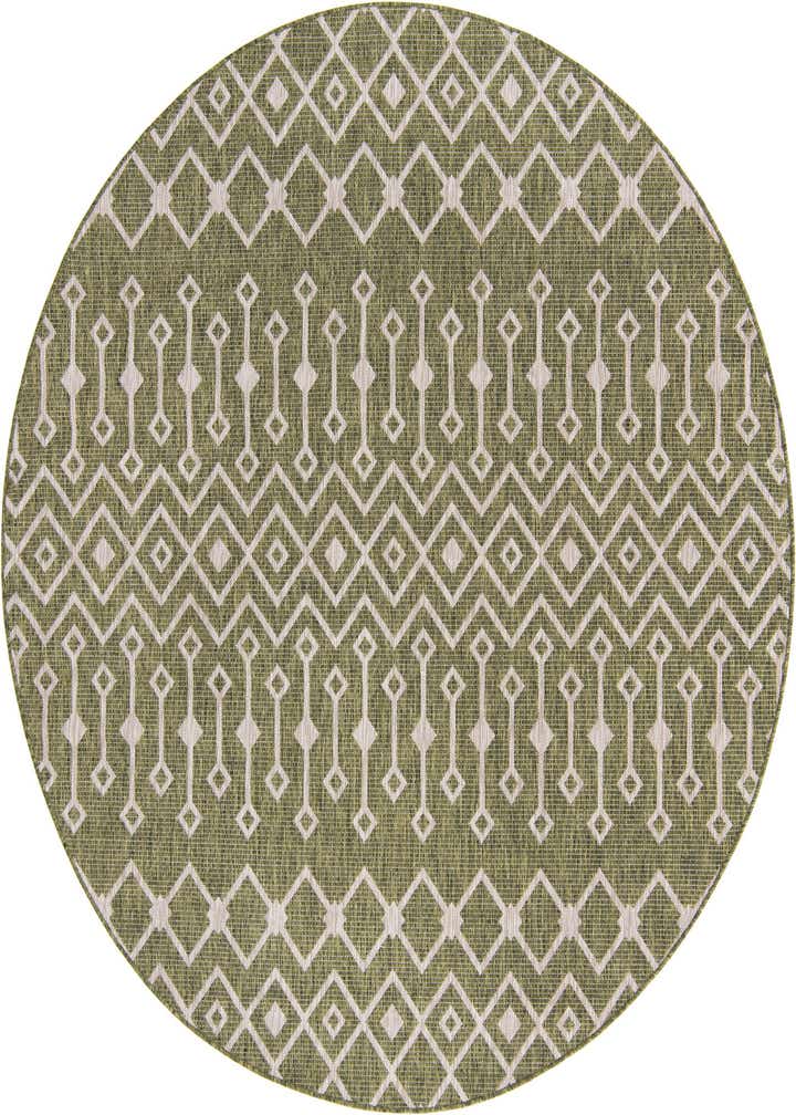 10' 8 x 10' 8 Easy-Clean Lattice Indoor / Outdoor Round Rug