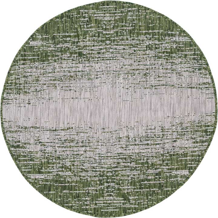 4' x 4' Easy-Clean Modern Indoor / Outdoor Round Rug