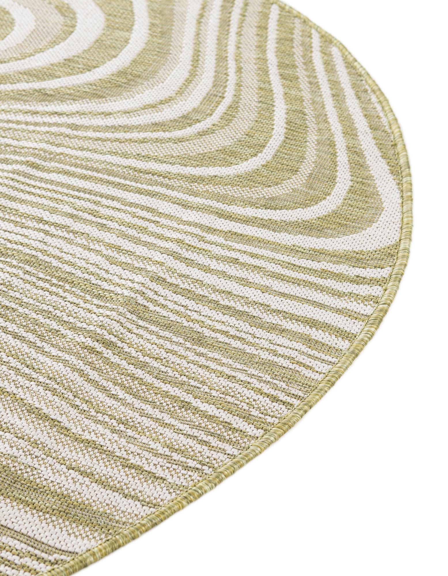 4' x 4' Easy-Clean Modern Indoor / Outdoor Round Rug