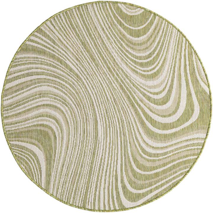 4' x 4' Easy-Clean Modern Indoor / Outdoor Round Rug
