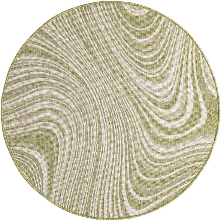 Detail image of 4' x 4' Easy-Clean Modern Indoor / Outdoor Round Rug