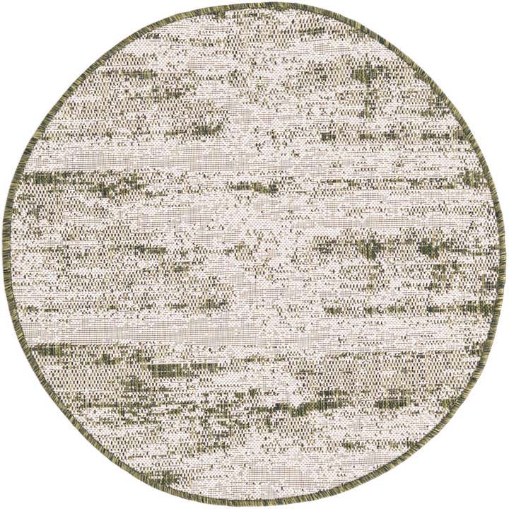 3' x 3' Easy-Clean Modern Indoor / Outdoor Round Rug