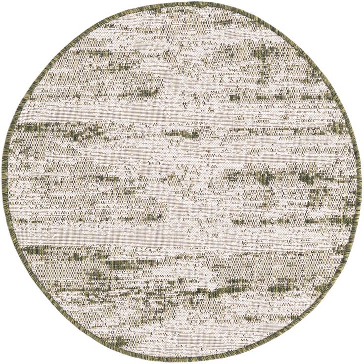 Detail image of 3' x 3' Easy-Clean Modern Indoor / Outdoor Round Rug