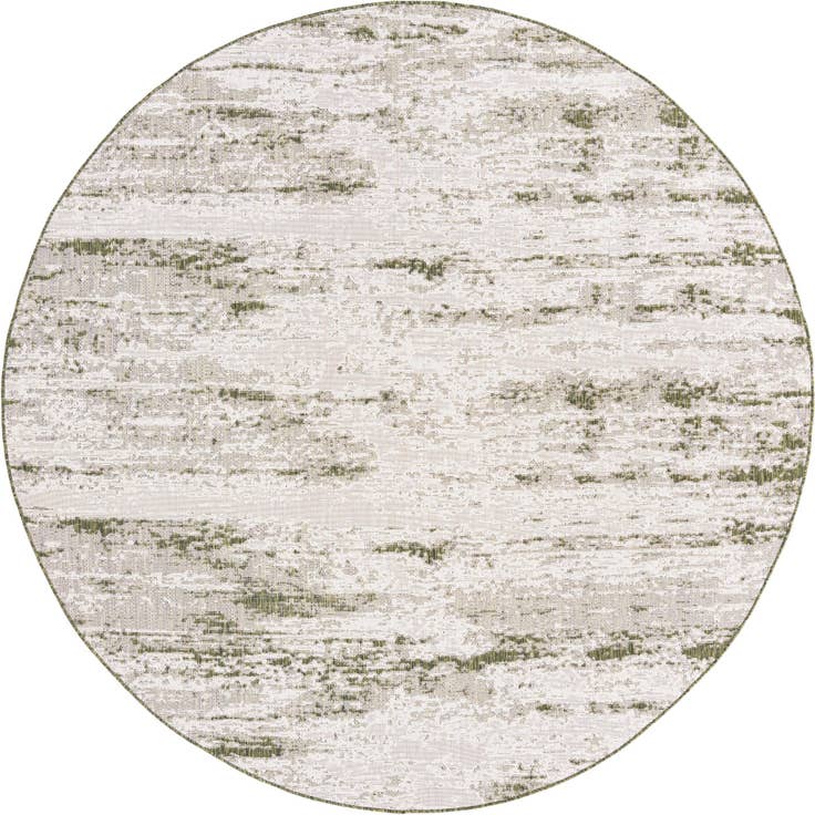 Detail image of 10' x 10' Easy-Clean Modern Indoor / Outdoor Round Rug