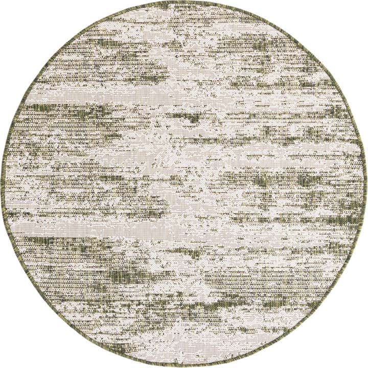 4' x 4' Easy-Clean Modern Indoor / Outdoor Round Rug