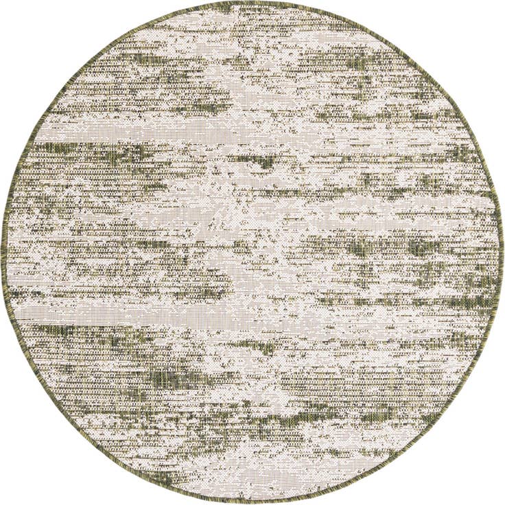 Detail image of 4' x 4' Easy-Clean Modern Indoor / Outdoor Round Rug