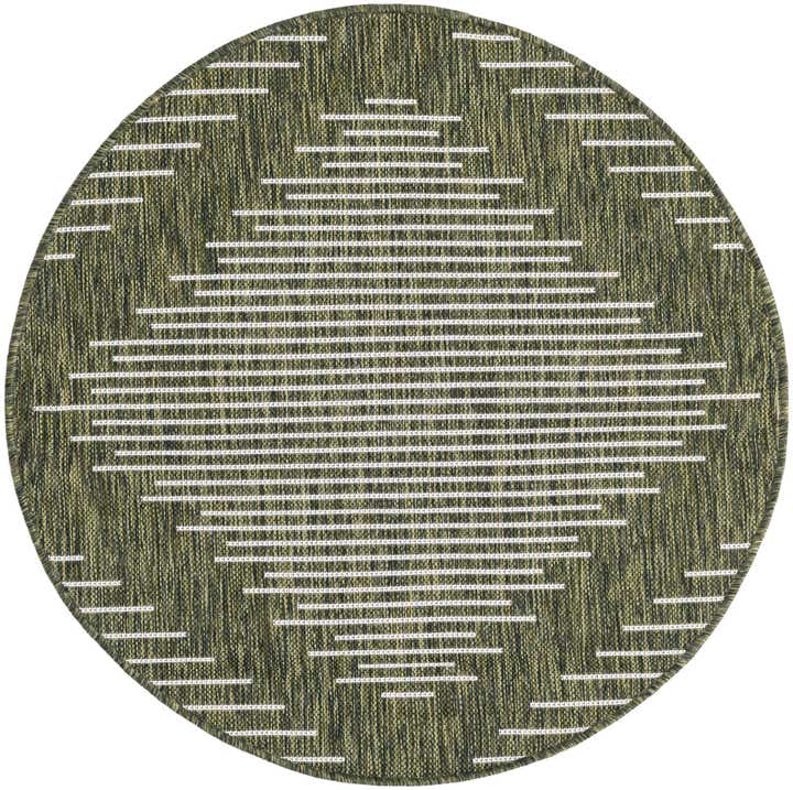 3' x 3' Easy-Clean Modern Indoor / Outdoor Round Rug