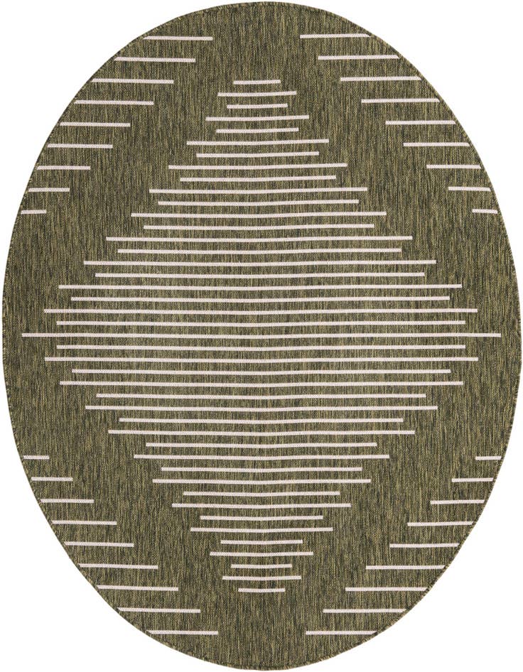Detail image of 6' x 6' Easy-Clean Modern Indoor / Outdoor Round Rug